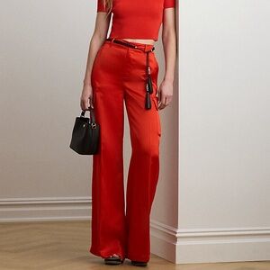 Lauren Ralph Lauren Scarlet Wide-Leg High-Rise Pants